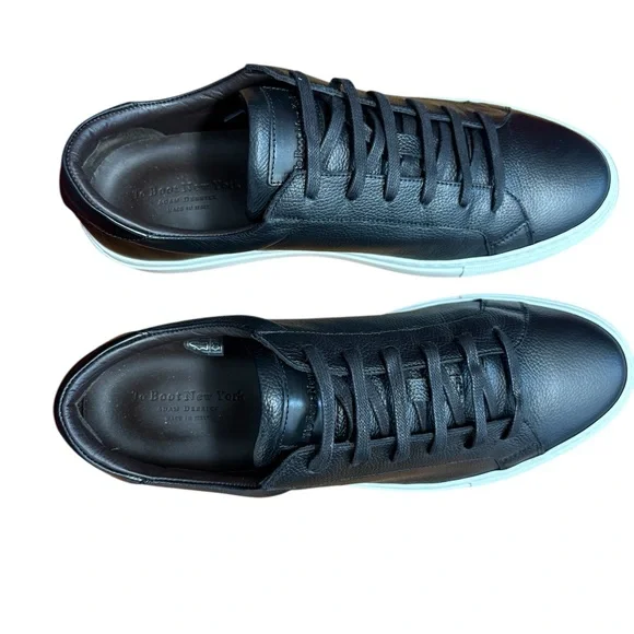 NEW To Boot New York Men's Nero Leather Sierra Sneakers size 10.5 $375.00